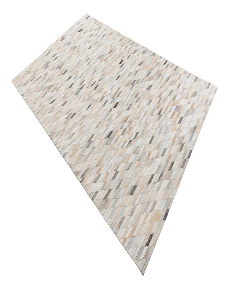 Detail image of  4' 10 x 7' 8 Cowhide Leather Rug