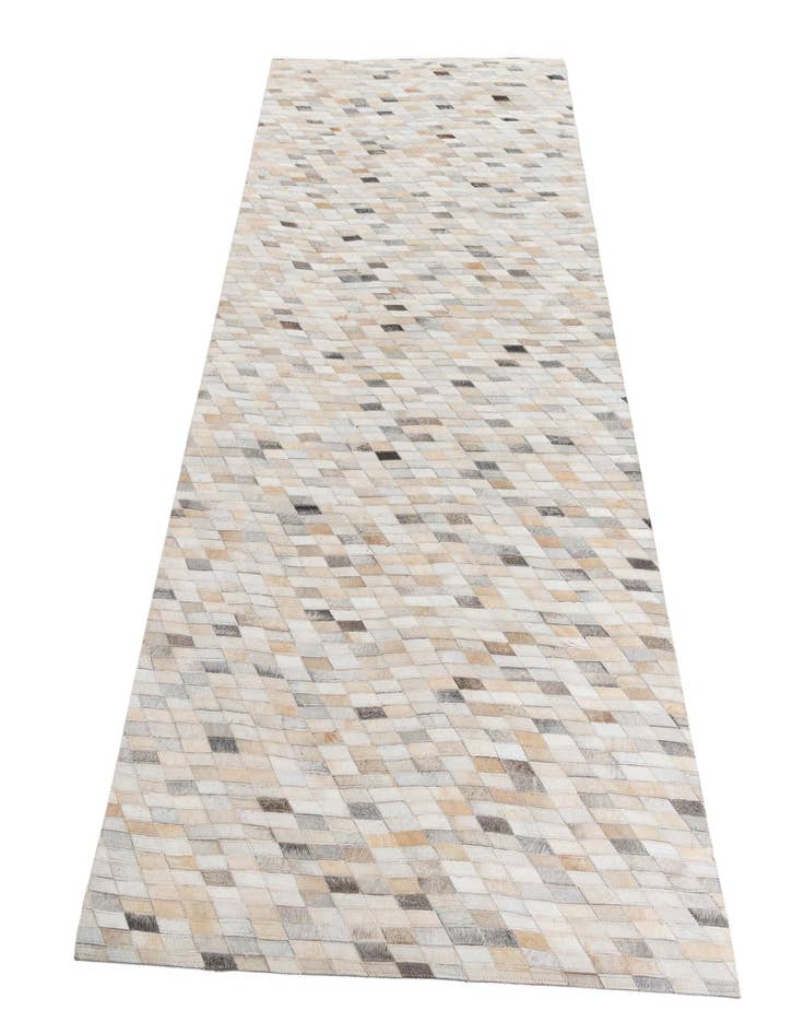 Detail image of  4' 10 x 7' 8 Cowhide Leather Rug