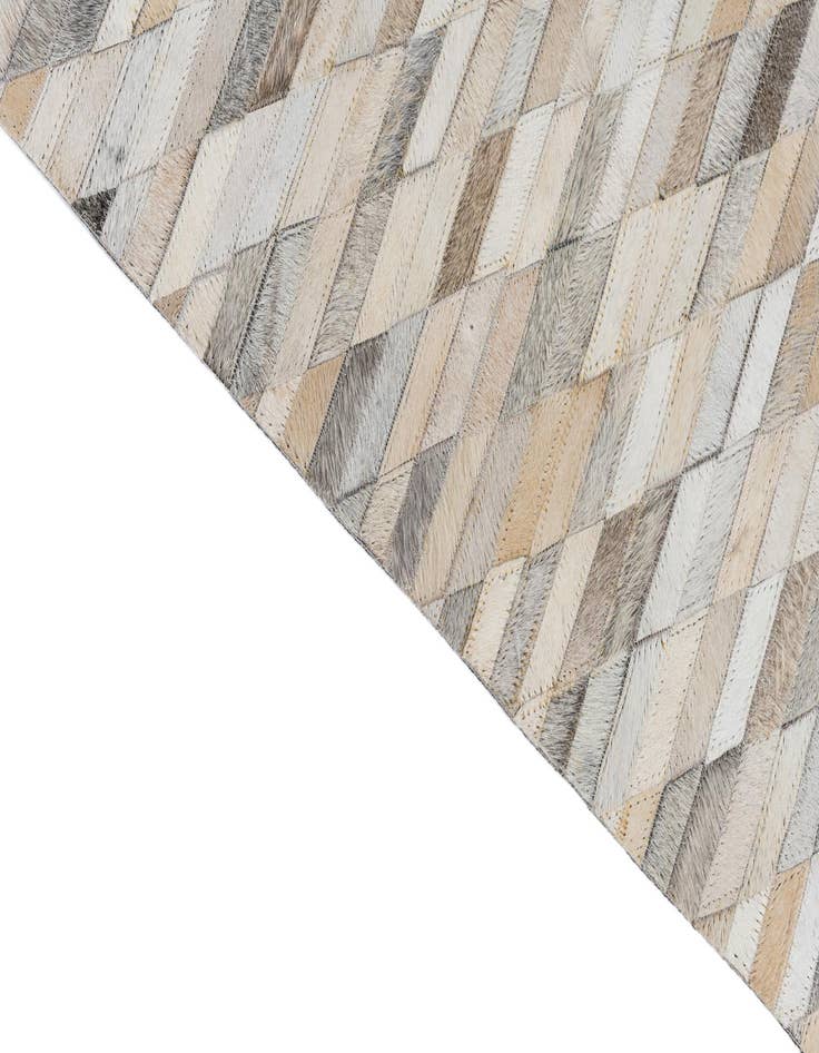 Detail image of  4' 10 x 7' 8 Cowhide Leather Rug