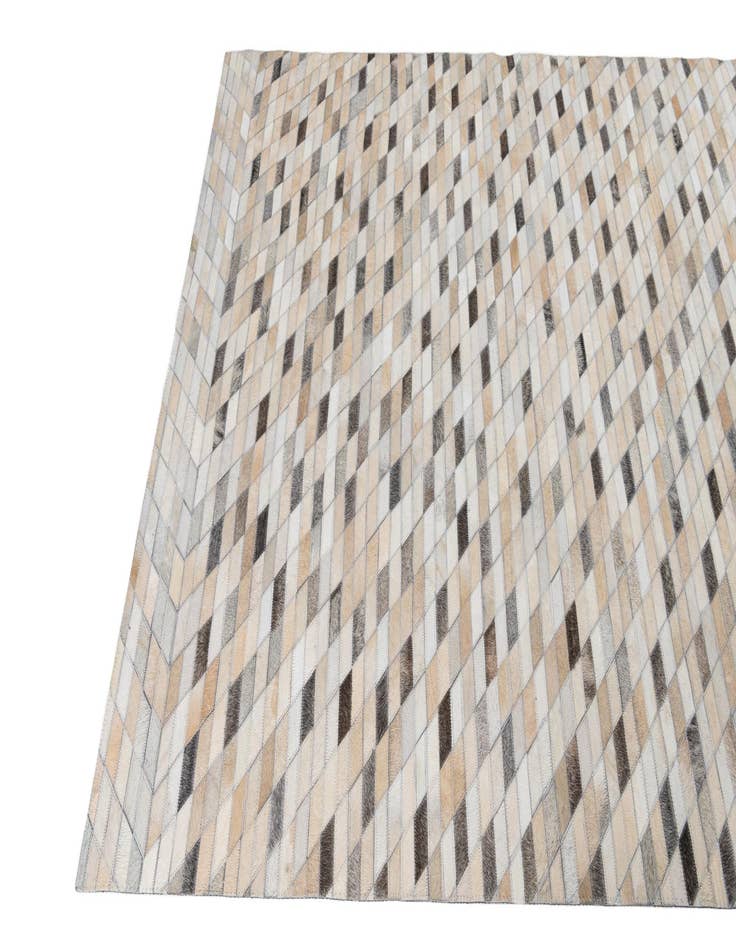 Detail image of  5' 1 x 7' 10 Cowhide Leather Rug