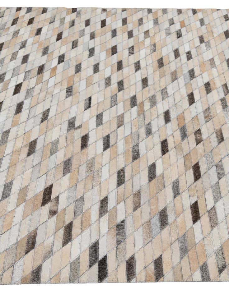 Detail image of  5' 1 x 7' 10 Cowhide Leather Rug