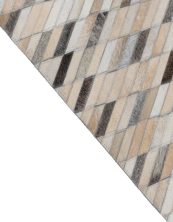 Detail image of  5' 1 x 7' 10 Cowhide Leather Rug