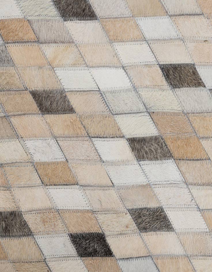 Detail image of  5' 1 x 7' 10 Cowhide Leather Rug