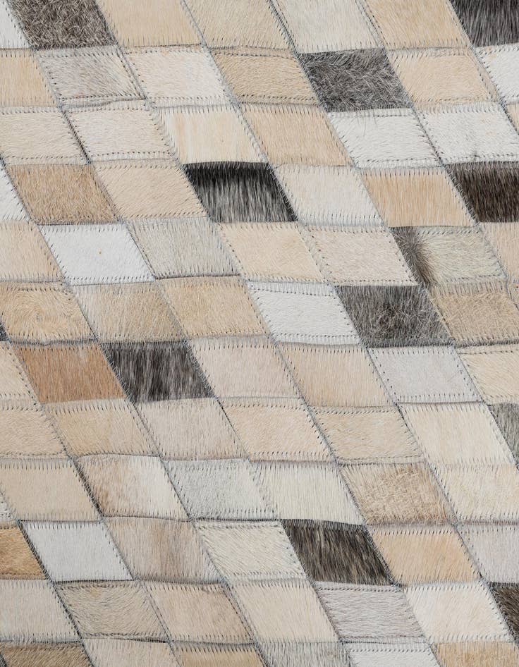 Detail image of  5' 1 x 7' 10 Cowhide Leather Rug
