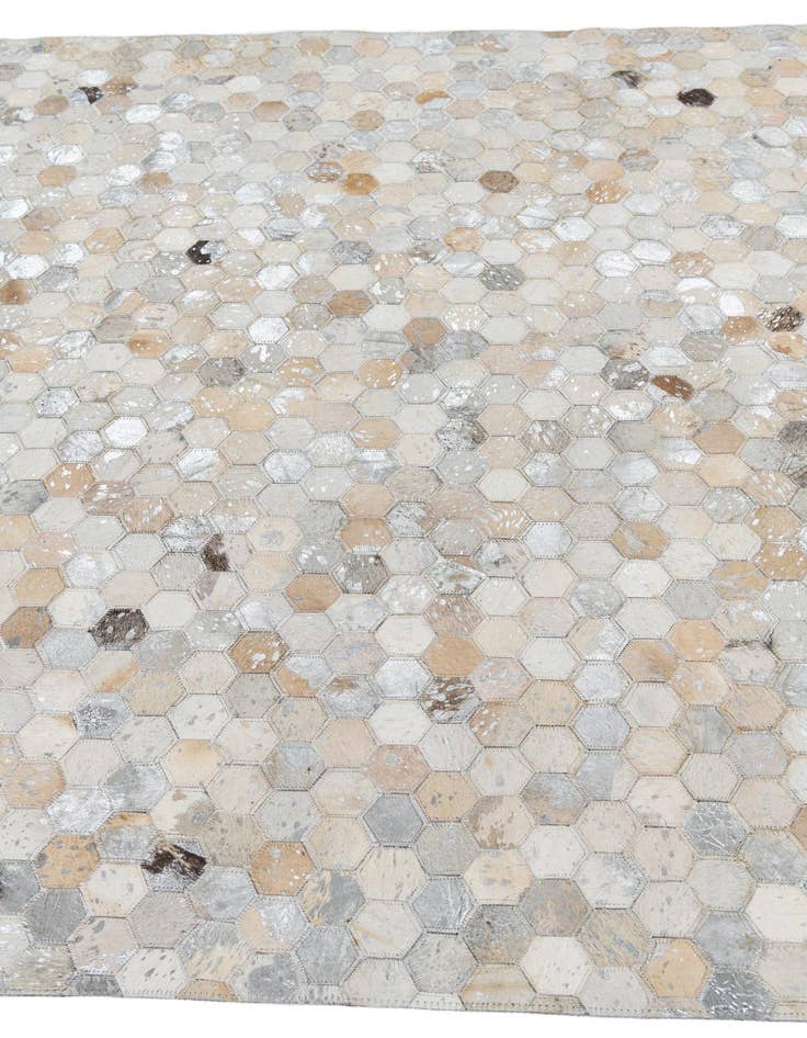 Detail image of  5' 1 x 8' Cowhide Leather Rug