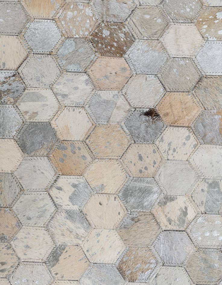 Detail image of  5' 1 x 8' Cowhide Leather Rug