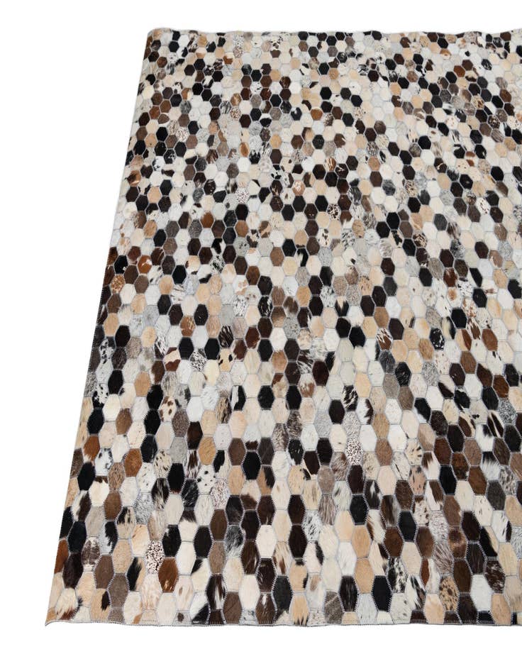 Detail image of  5' x 7' 9 Cowhide Leather Rug