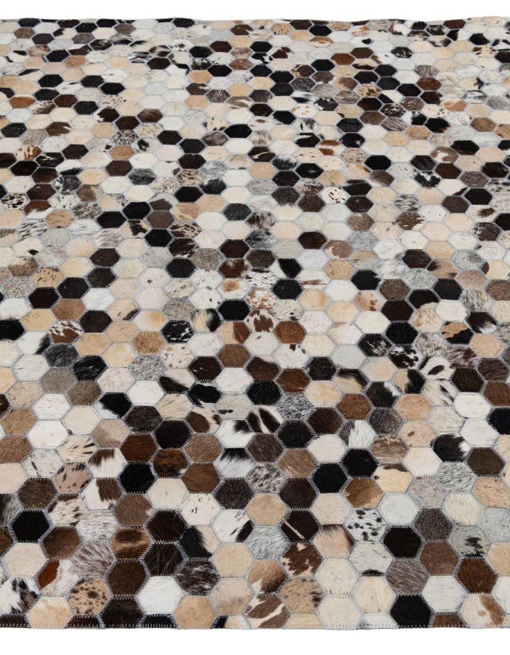 Detail image of  5' x 7' 9 Cowhide Leather Rug