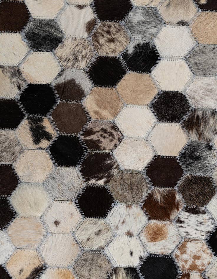 Detail image of  5' x 7' 9 Cowhide Leather Rug