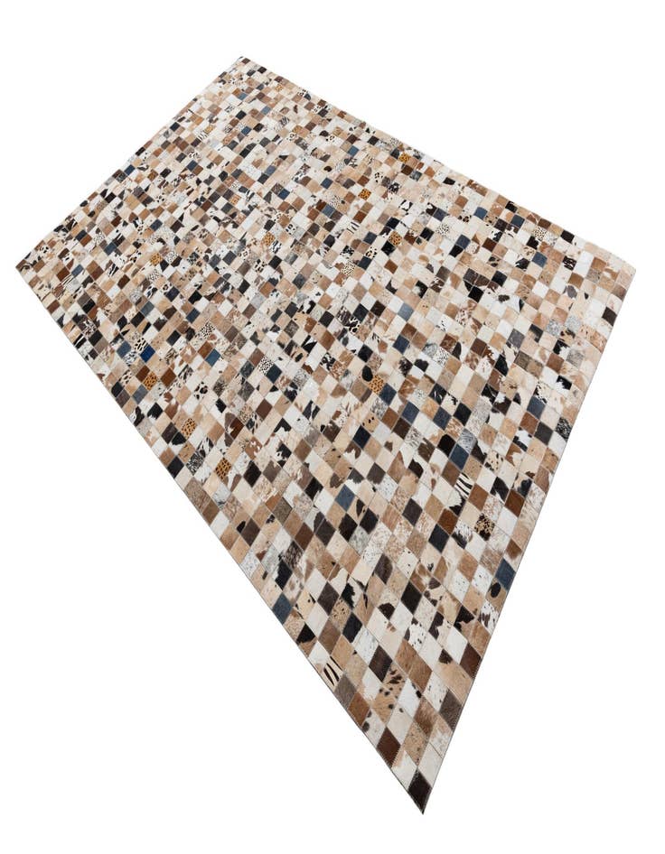 Detail image of  5' x 7' 10 Cowhide Leather Rug