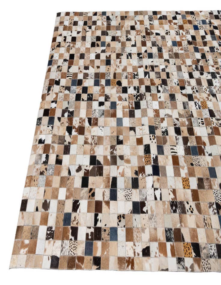 Detail image of  5' x 7' 10 Cowhide Leather Rug
