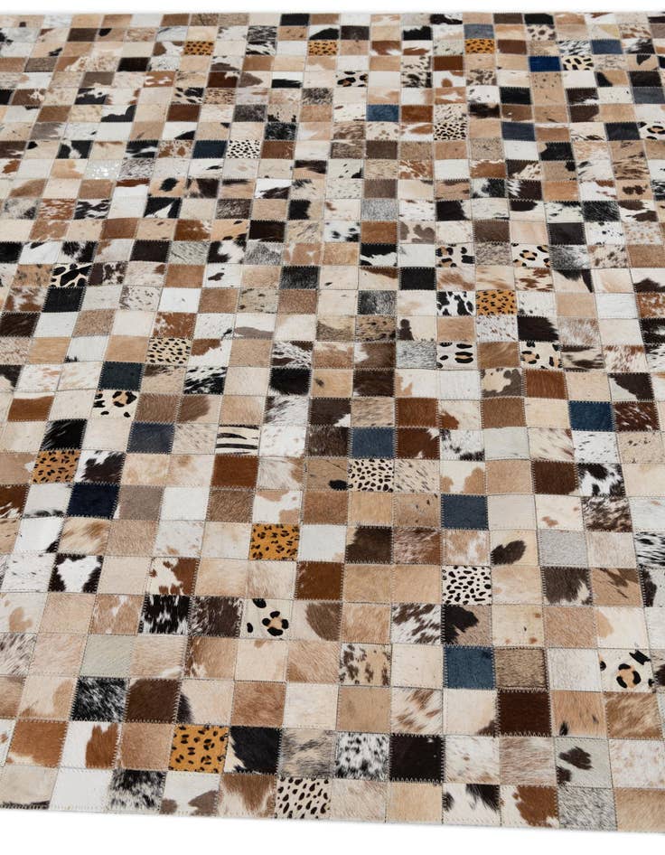 Detail image of  5' x 7' 10 Cowhide Leather Rug