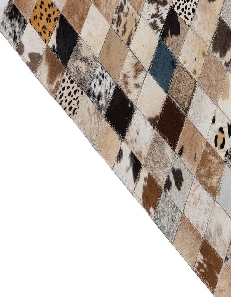 Detail image of  5' x 7' 10 Cowhide Leather Rug