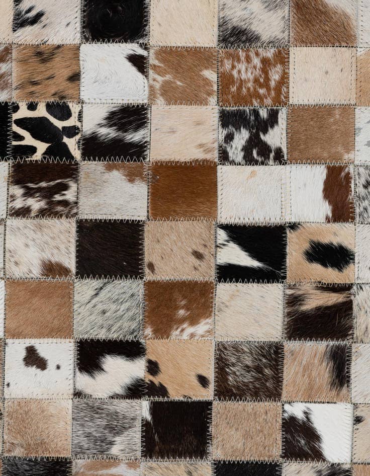 Detail image of  5' x 7' 10 Cowhide Leather Rug