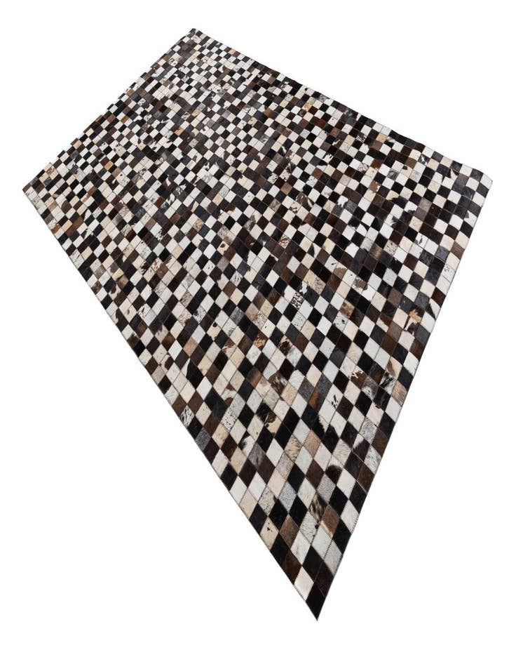 Detail image of  5' 1 x 8' 1 Cowhide Leather Rug