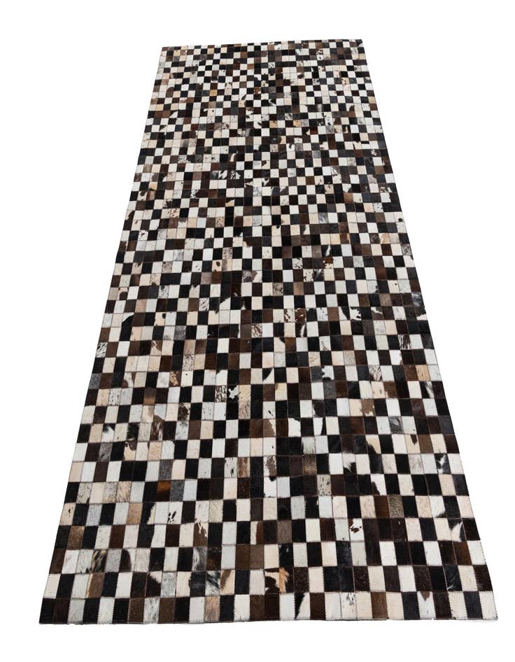 Detail image of  5' 1 x 8' 1 Cowhide Leather Rug