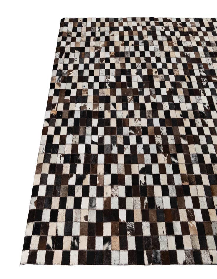 Detail image of  5' 1 x 8' 1 Cowhide Leather Rug
