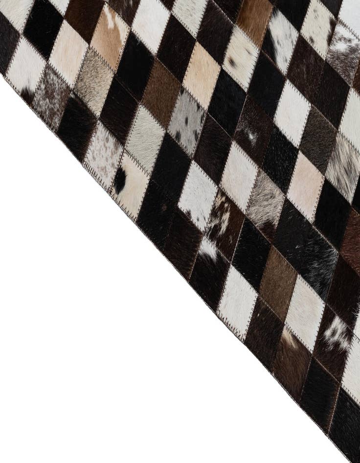 Detail image of  5' 1 x 8' 1 Cowhide Leather Rug