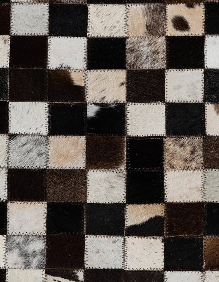 Detail image of  5' 1 x 8' 1 Cowhide Leather Rug