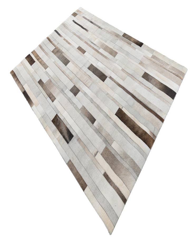 Detail image of  5' 3 x 7' 4 Cowhide Leather Rug