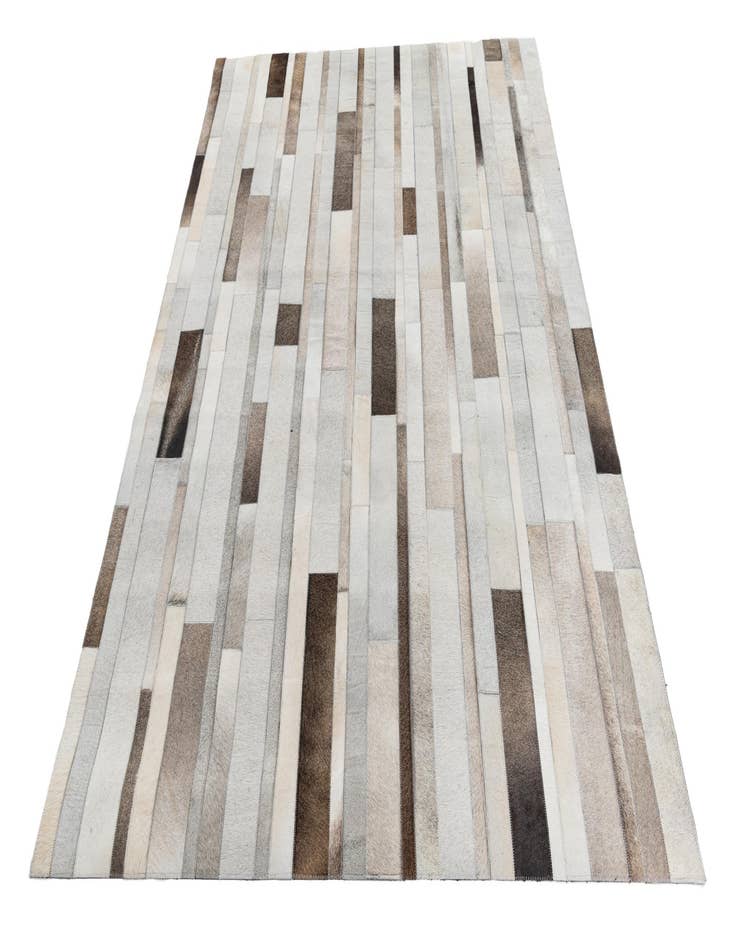 Detail image of  5' 3 x 7' 4 Cowhide Leather Rug