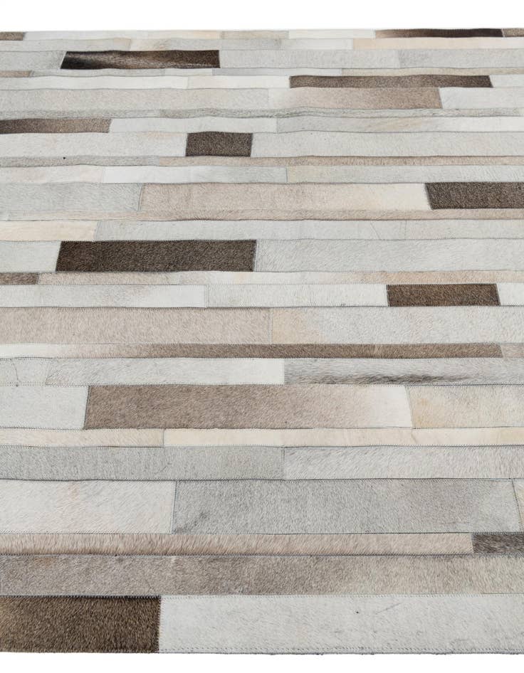 Detail image of  5' 3 x 7' 4 Cowhide Leather Rug