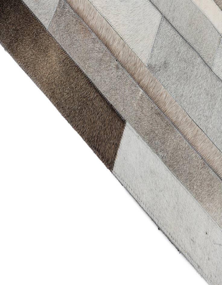 Detail image of  5' 3 x 7' 4 Cowhide Leather Rug