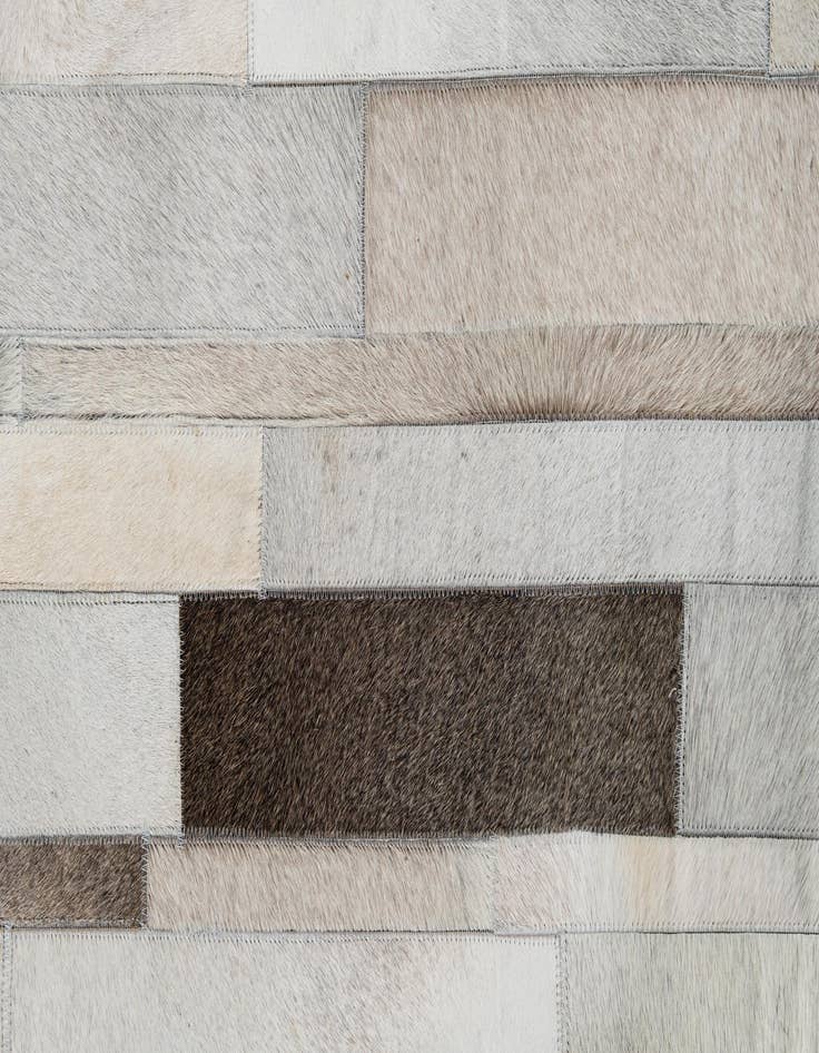 Detail image of  5' 3 x 7' 4 Cowhide Leather Rug