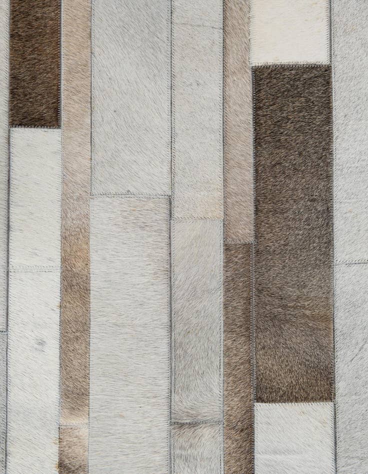 Detail image of  5' 3 x 7' 4 Cowhide Leather Rug