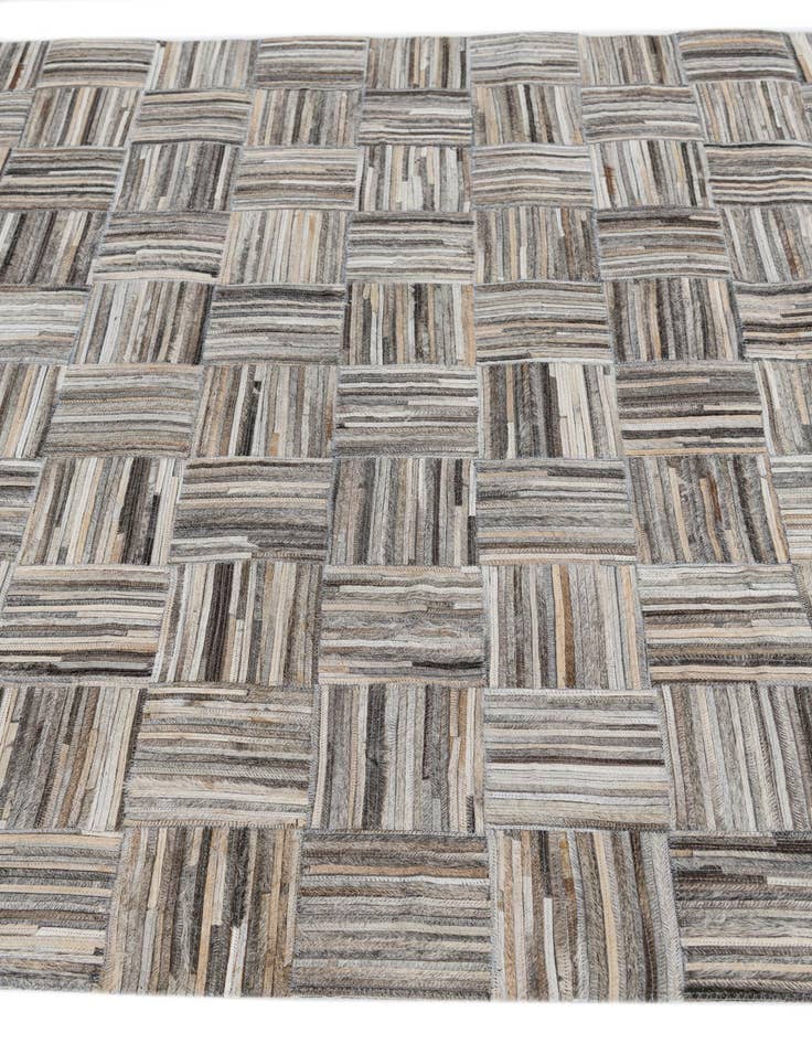 Detail image of  5' x 7' 8 Cowhide Leather Rug