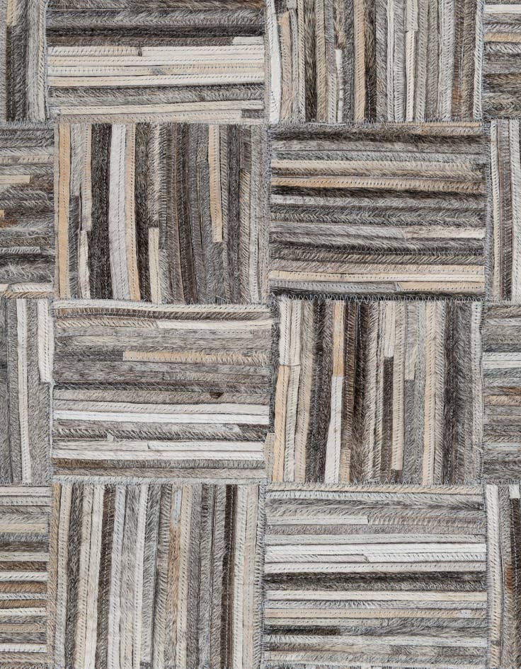 Detail image of  5' x 7' 8 Cowhide Leather Rug