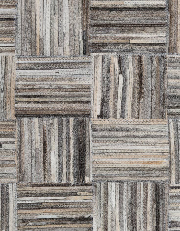 Detail image of  5' x 7' 8 Cowhide Leather Rug