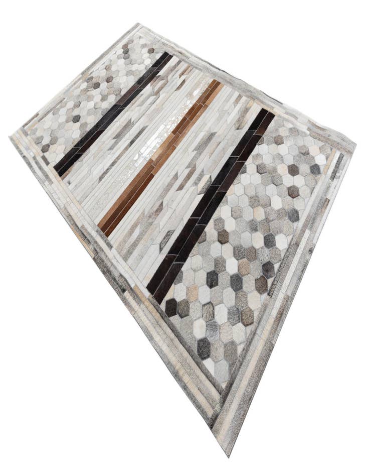 Detail image of  5' x 7' 9 Cowhide Leather Rug