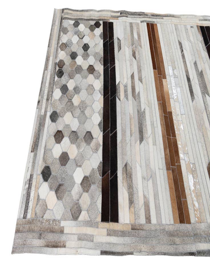 Detail image of  5' x 7' 9 Cowhide Leather Rug