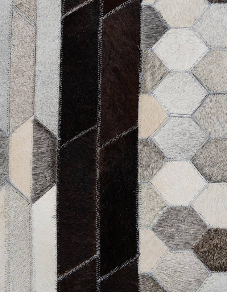 Detail image of  5' x 7' 9 Cowhide Leather Rug