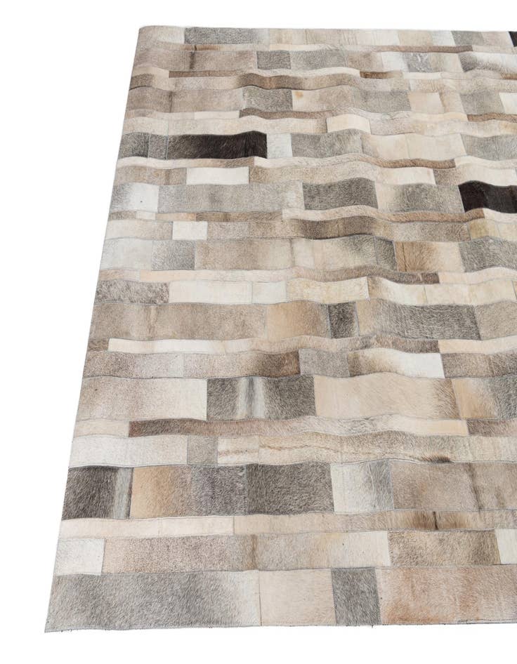 Detail image of  5' 2 x 7' 5 Cowhide Leather Rug