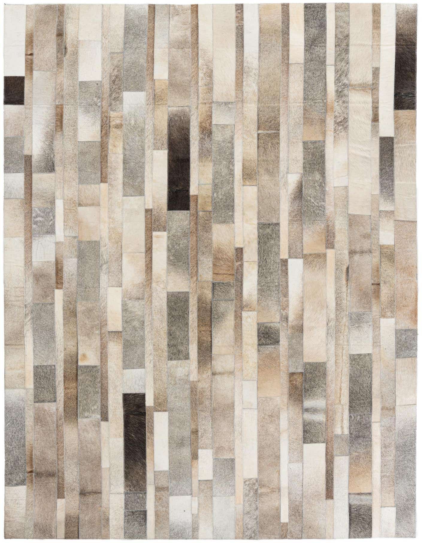 Primary image  5' 2 x 7' 5 Cowhide Leather Rug