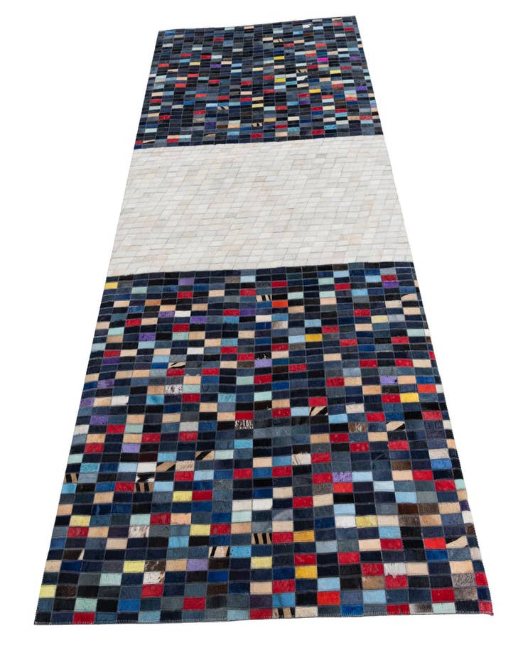 Detail image of  5' 1 x 8' Cowhide Leather Rug