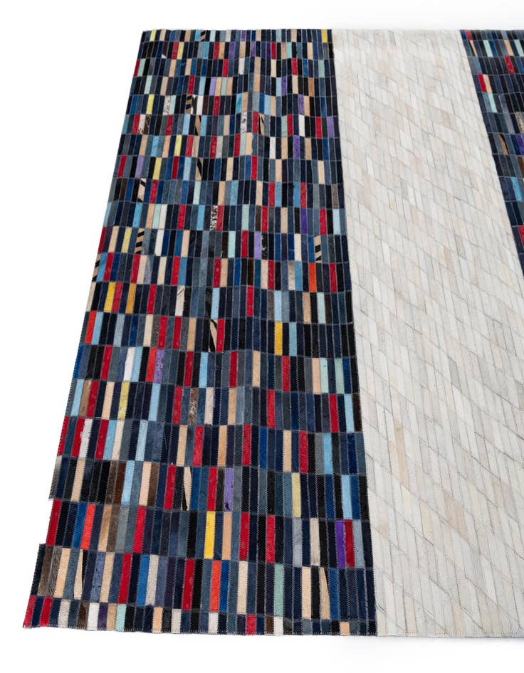 Detail image of  5' 1 x 8' Cowhide Leather Rug