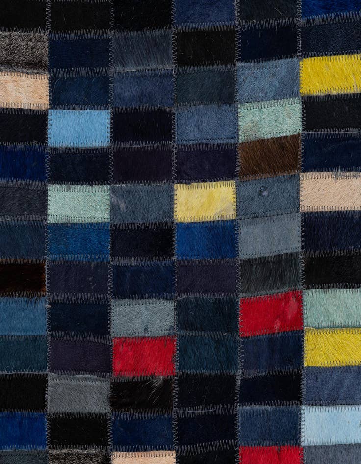 Detail image of  5' 1 x 8' Cowhide Leather Rug