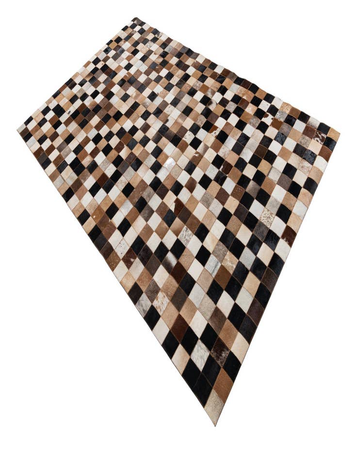 Detail image of  5' x 7' 10 Cowhide Leather Rug