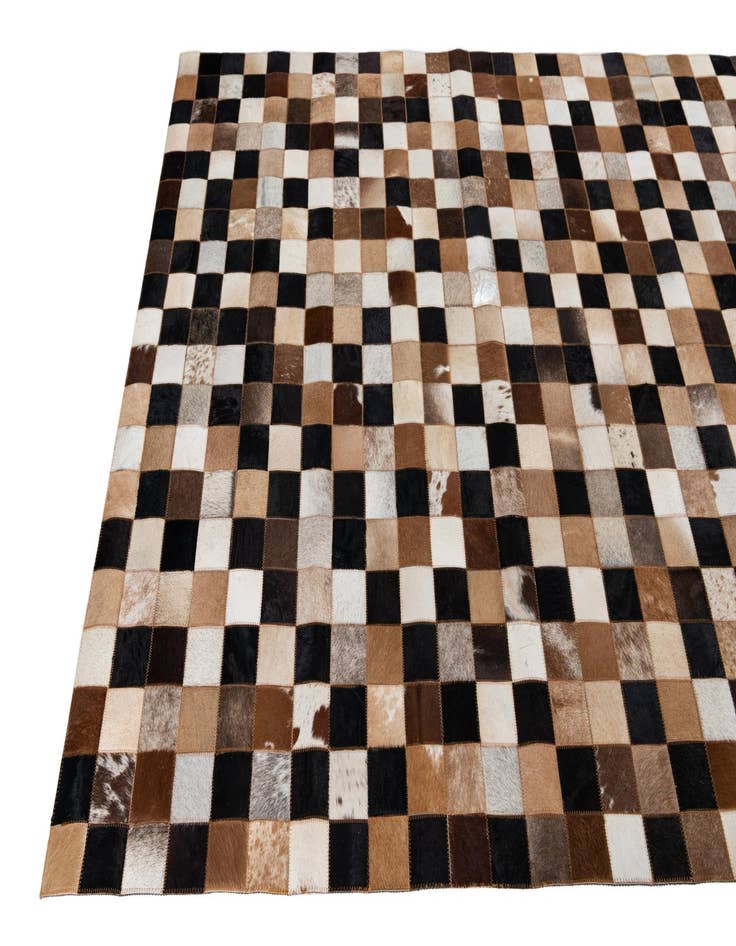 Detail image of  5' x 7' 10 Cowhide Leather Rug