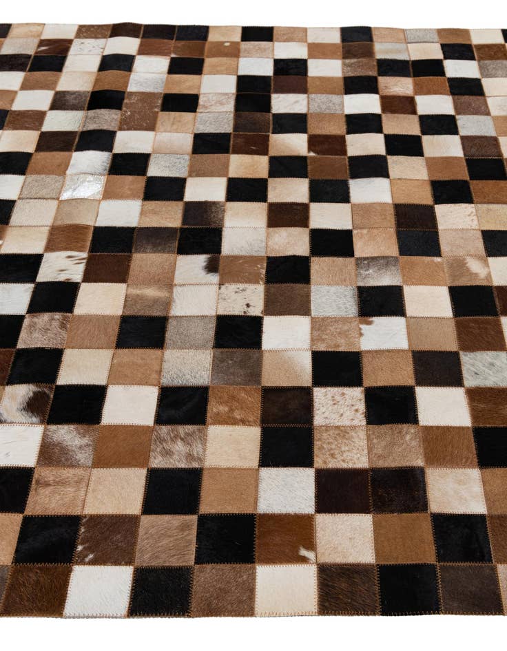 Detail image of  5' x 7' 10 Cowhide Leather Rug