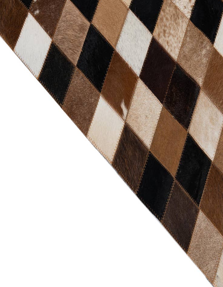 Detail image of  5' x 7' 10 Cowhide Leather Rug