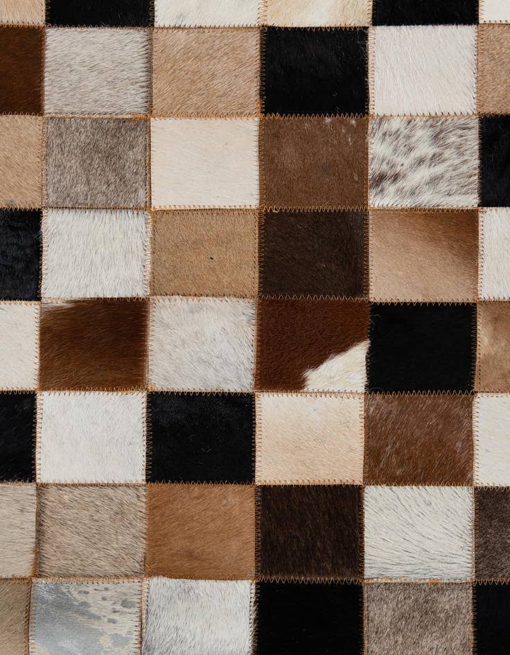 Detail image of  5' x 7' 10 Cowhide Leather Rug