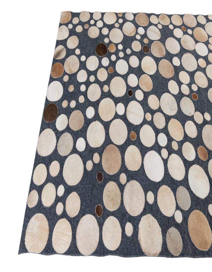 Detail image of  5' 1 x 7' 4 Cowhide Leather Rug