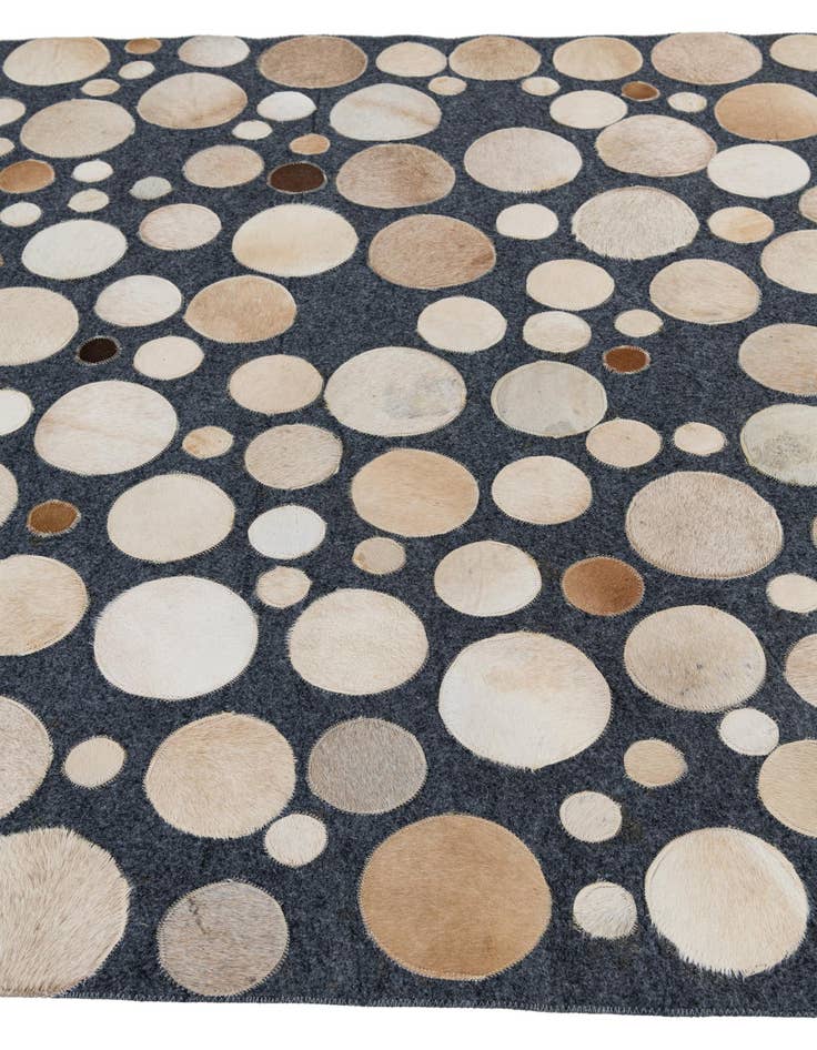 Detail image of  5' 1 x 7' 4 Cowhide Leather Rug