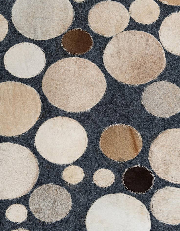 Detail image of  5' 1 x 7' 4 Cowhide Leather Rug