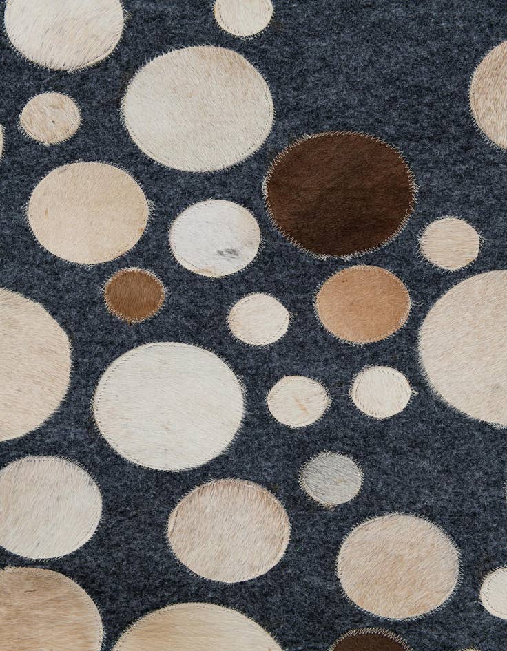 Detail image of  5' 1 x 7' 4 Cowhide Leather Rug
