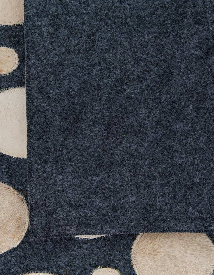 Detail image of  5' 1 x 7' 4 Cowhide Leather Rug